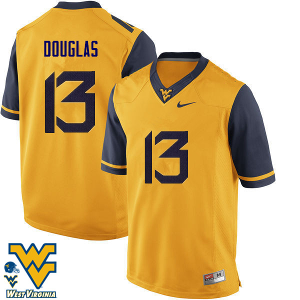 NCAA Men's Rasul Douglas West Virginia Mountaineers Gold #13 Nike Stitched Football College Authentic Jersey BY23G07AJ